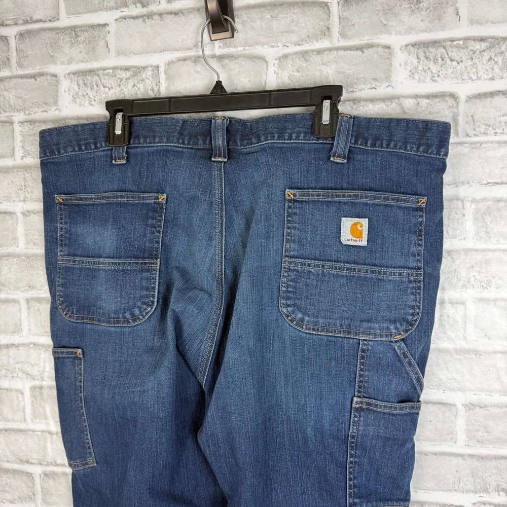 Carhartt Mens 42 x 32 Relaxed Fit Carpenter Jeans Blue Denim Utility 102808-498